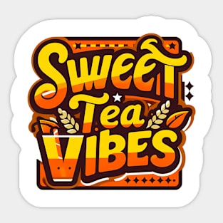 Funny sweet tea quote with a vintage look for women and girls iced tea lovers Sticker